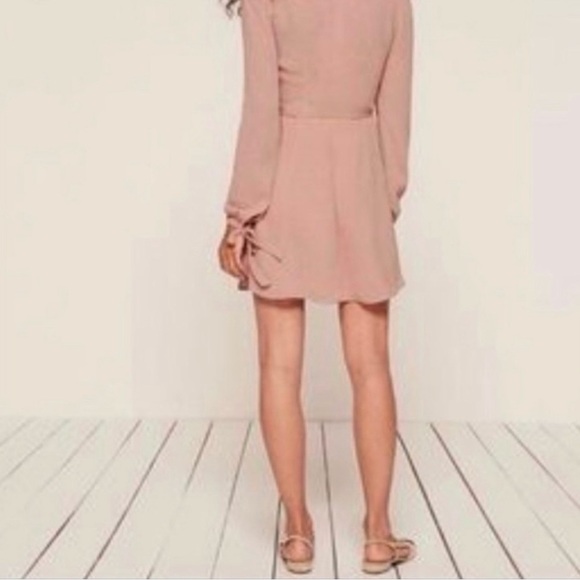 Reformation Delta Pink Chic Blush Wrap Dress Size S - Picture 3 of 14